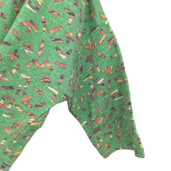 NWT LuLaRoe Irma Oversized Flowy T-Shirt Top Letters And Numbers Print Size XXS - Picture 9 of 12